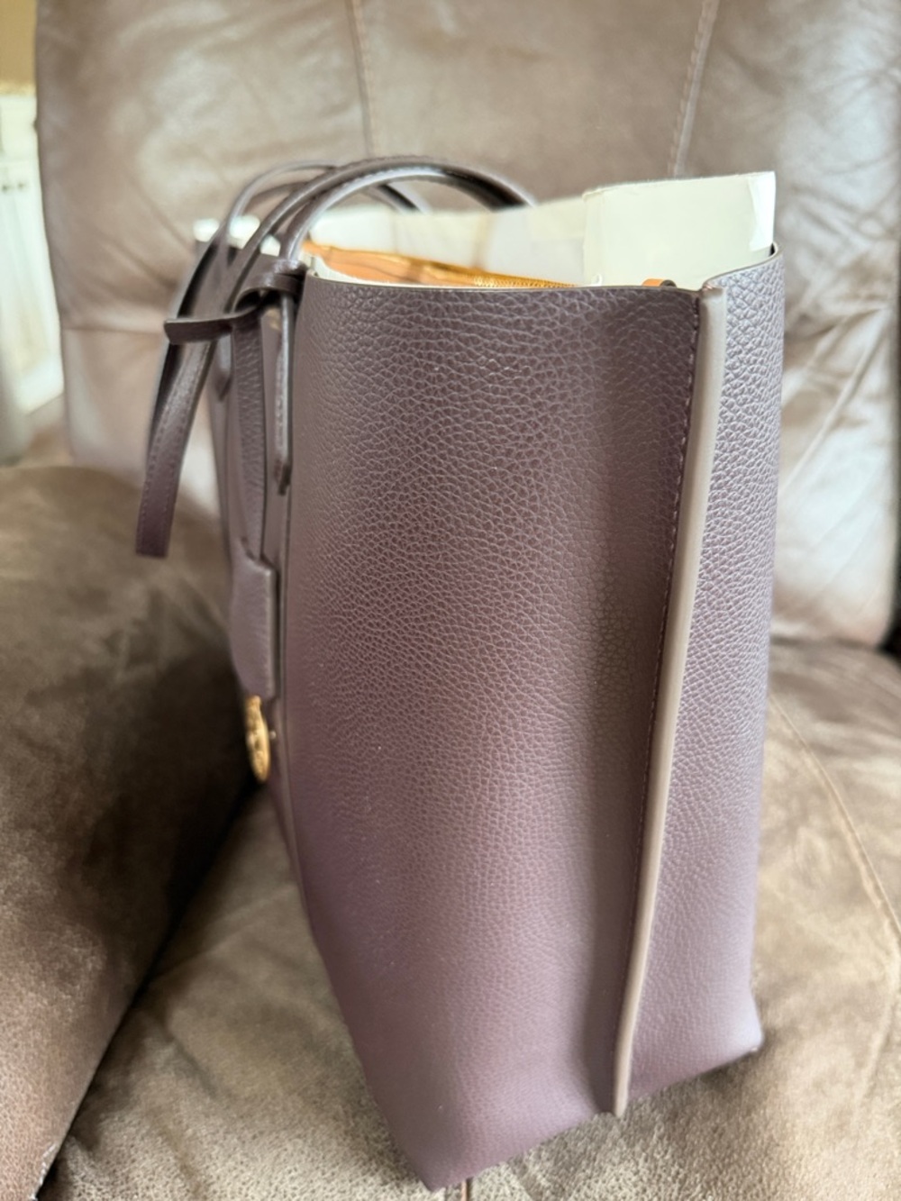 Tory Burch Perry Triple Compartment Leather Tote - Picture 13 of 14